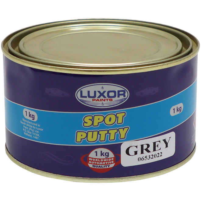 "POLYESTER SPOT PUTTY GREY 1KG LUXOR - 1-PART AUTOMOTIVE FINISHING PUTTY"