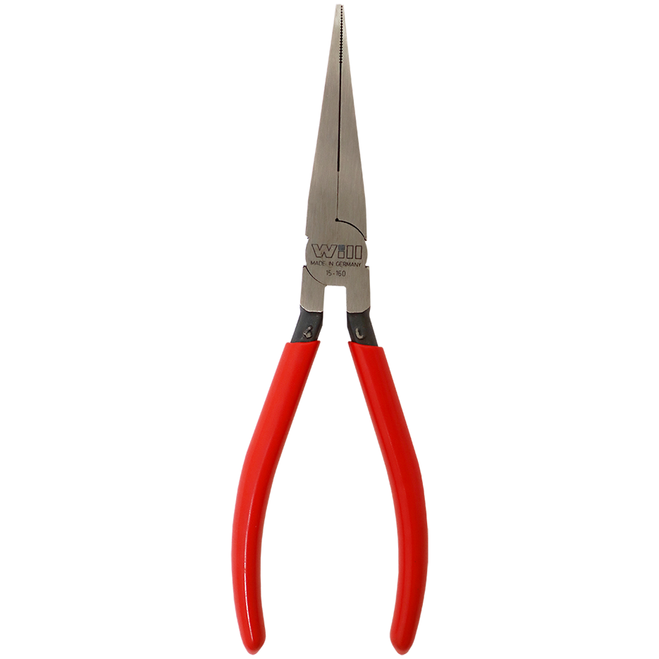 "PLIER FLAT NOSE 160MM WILL - FLAT NOSE PLIER - LONG JAWS"