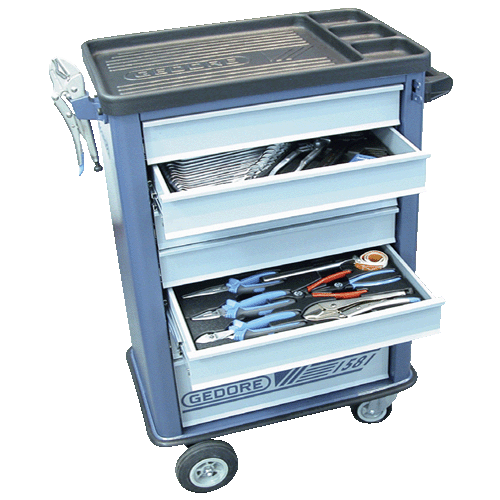 "TOOL TROLLEY 7 DRAW STD BLUE GED - L635 X W495 X H930 (NO TOOLS)"