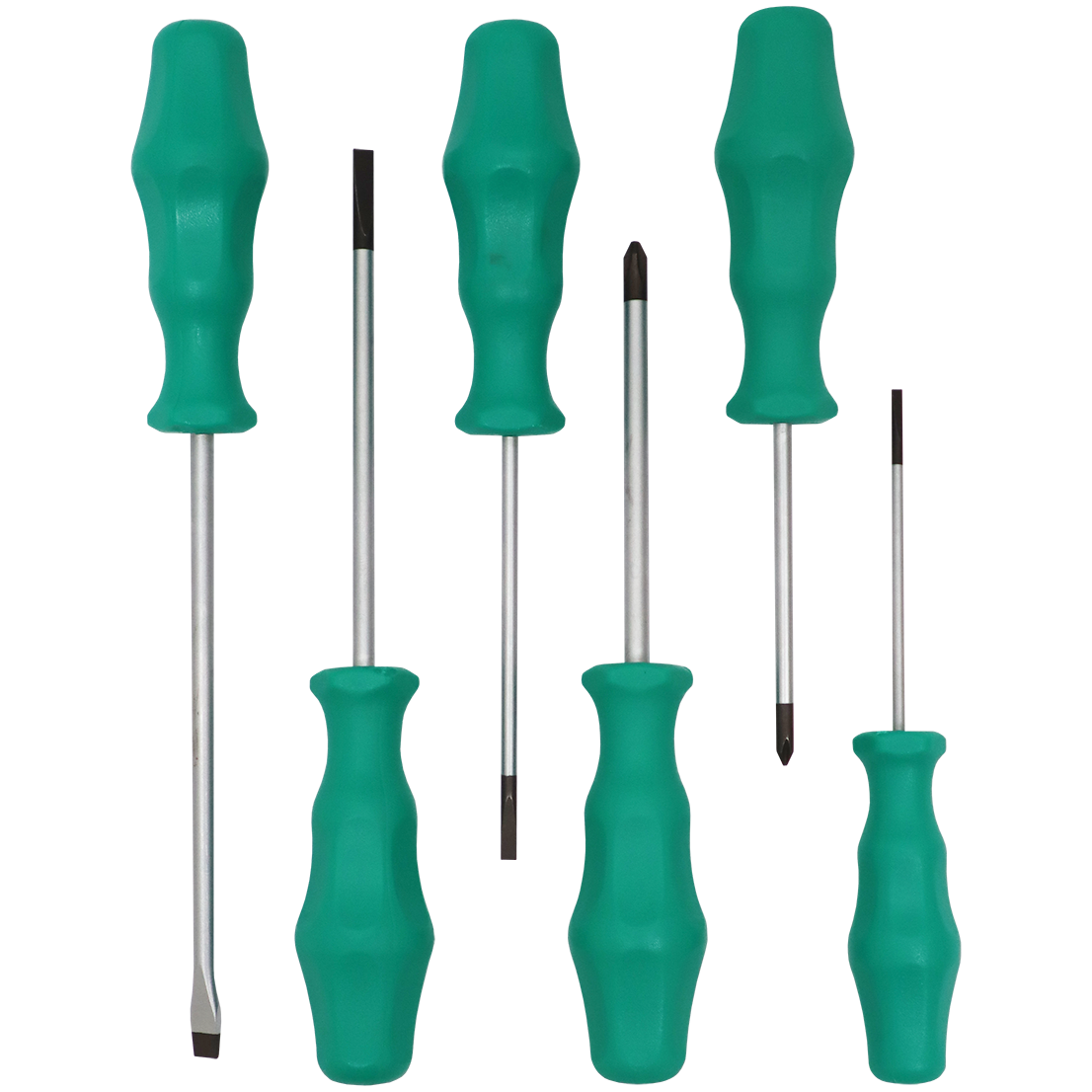 "SCREWDRIVER SET  STD 6PC WERA GREEN - STANDARD"