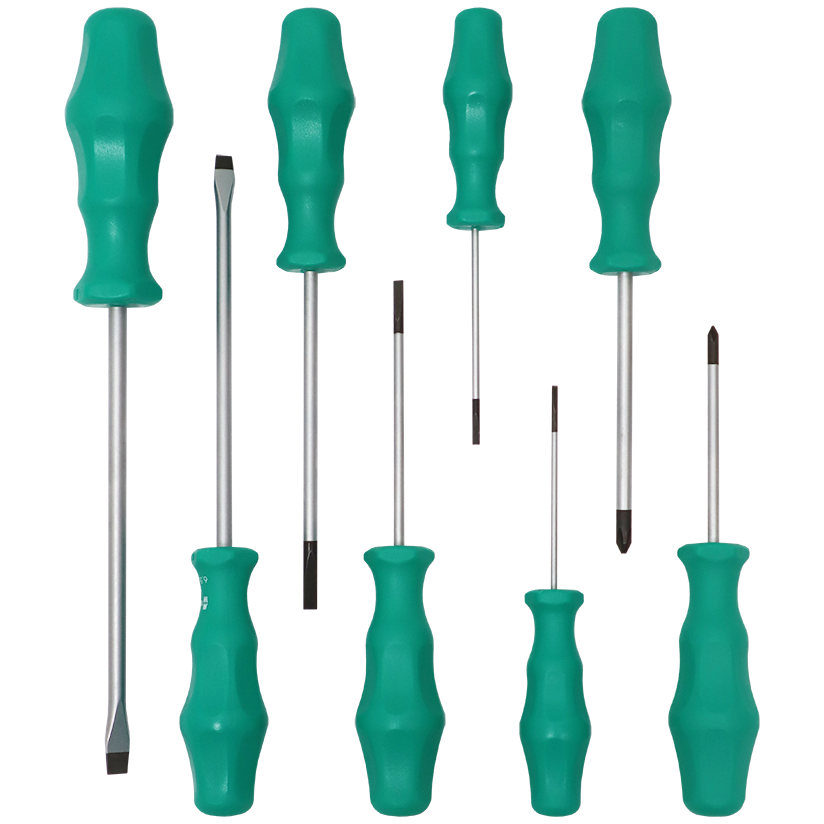 【WHAT WE WANT】 WWW_ARM ver.sabi SCREWDRIVER SET STD 8PC WERA GREEN - STANDARD | Fowkes Bros