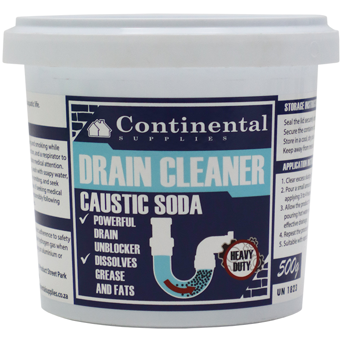 "CAUSTIC SODA PELLETS 500G - DRAIN CLEANER - DISSOLVES FATS & OIL"