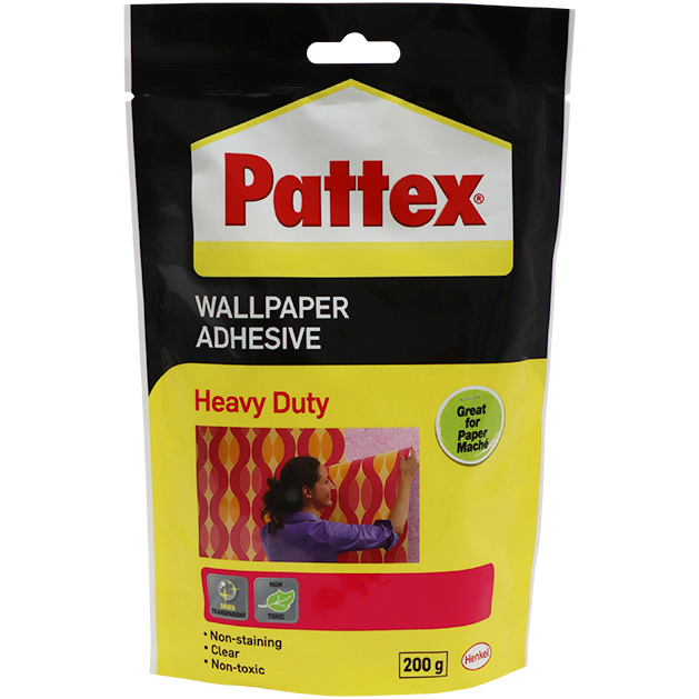 "WALLPAPER ADHESIVE CLEAR 200G PATTEX - NON-TOXIC HEAVY DUTY ADHESIVE"