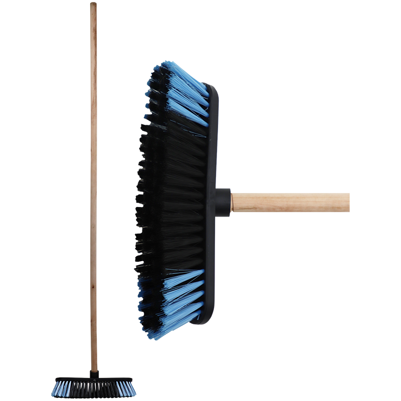"BROOM HOUSE WOOD HANDLE 240MM MINI - SOFT BRISTLE - ASSORTED COLOURS"