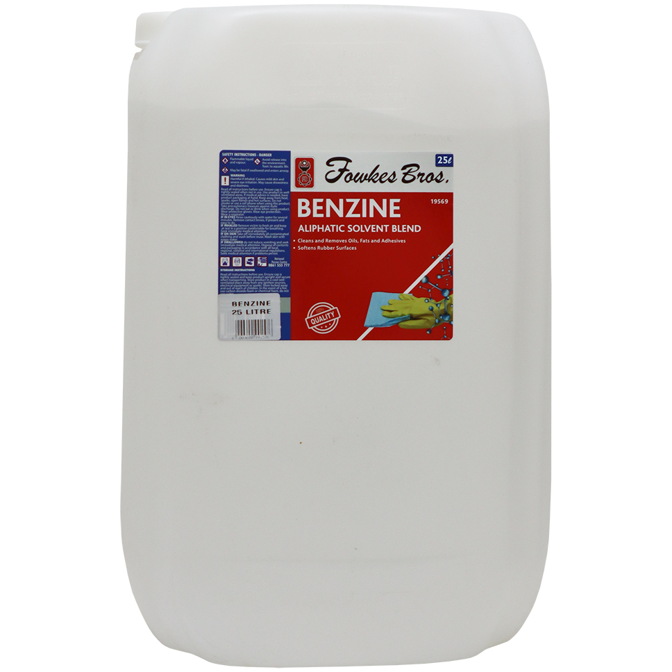 "BENZINE CLEANING SOLVENT 25L - CLEANING OILS, FATS & ADHESIVES"