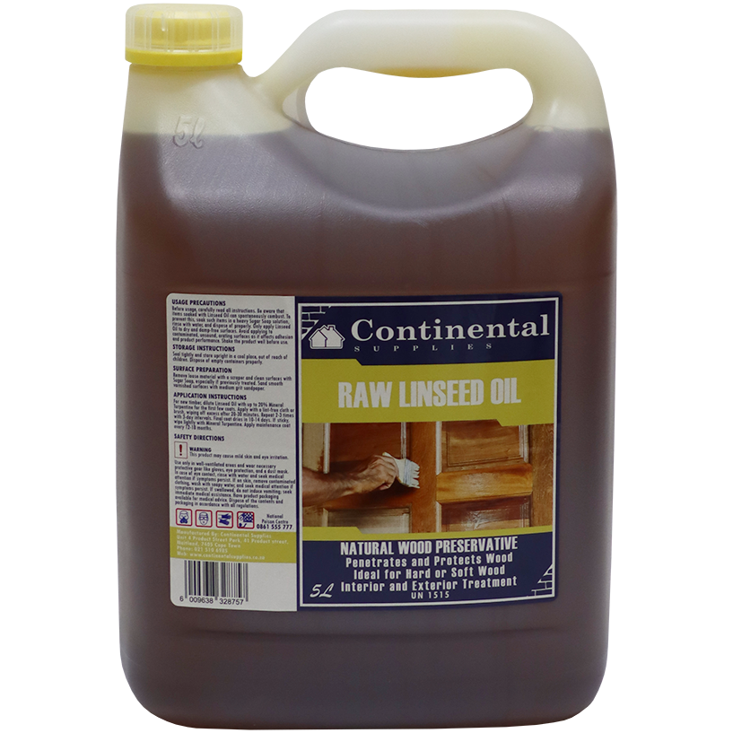 "OIL LINSEED  RAW 5L - RAW LINSEED OIL (7-10 DRYING DAYS)"