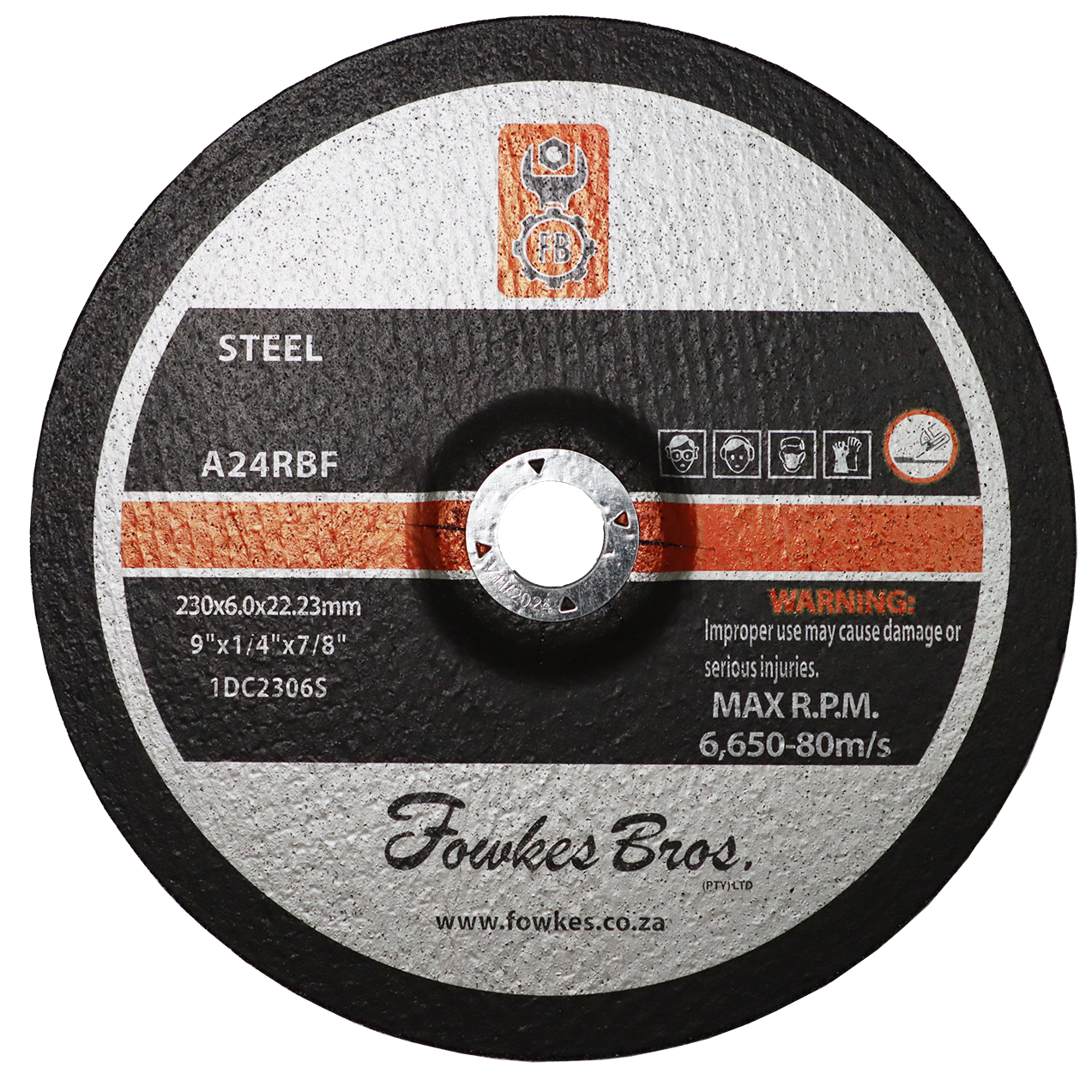 【レア皿】HOG LIFE HUSTLAS ON DA GRIND g-rap GRINDING DISC STL 230 X 6.0 FB - FOR STEEL | Fowkes Bros