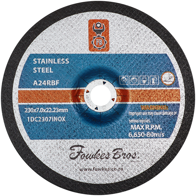 "GRINDING DISC  S\/S 230 X 7.0  FB - FOR STAINLESS STEEL"
