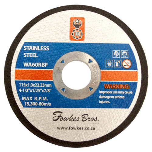 "CUT OFF S\/S 115X1.0X22  FB - STAINLESS STEEL"