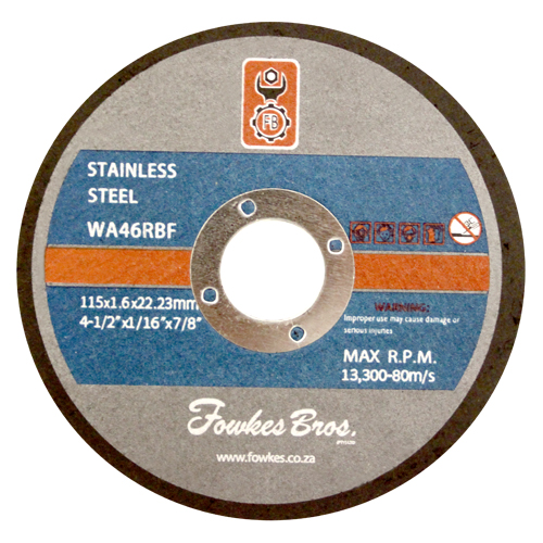 "CUT OFF S\/S 115X1.6X22  FB - STAINLESS STEEL"