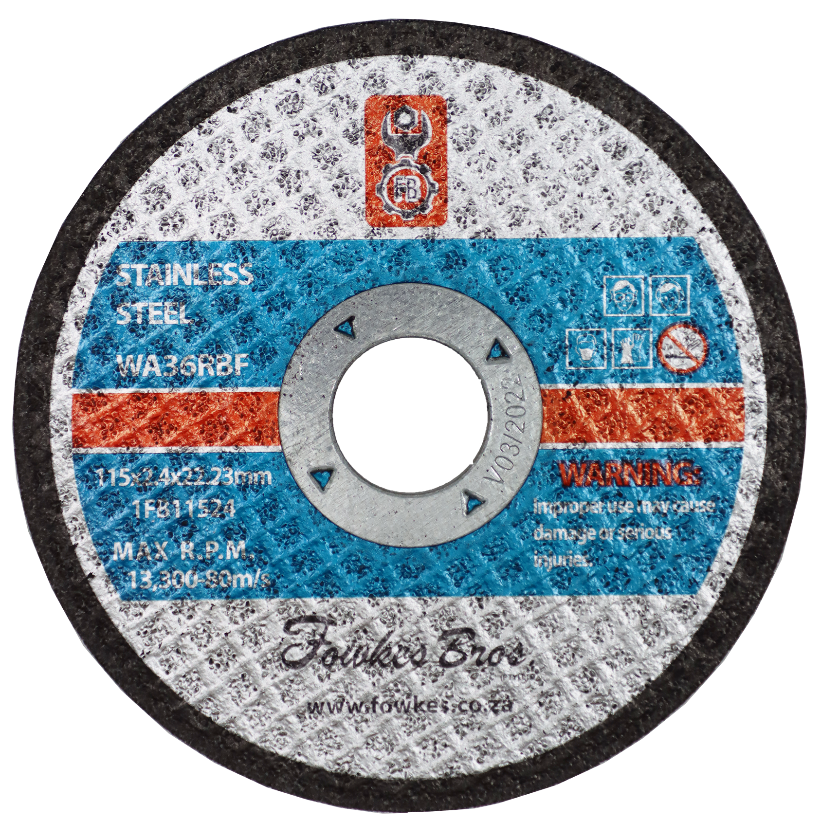 "CUT OFF S\/S 115X2.4X22  FB - STAINLESS STEEL"