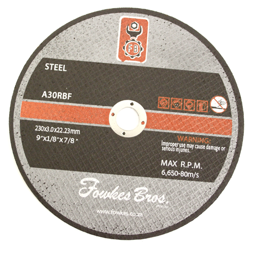 "CUT OFF STEEL 230X3.0X22  FB - STEEL CUTTING"