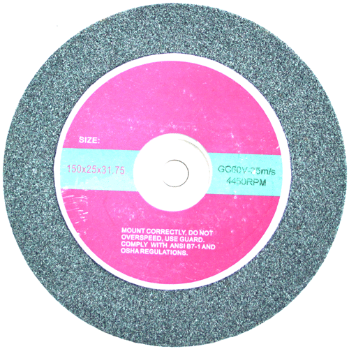 "GRINDING WHEEL GC 200X25MM GREEN 60G - 31.75MM BORE - SILICON CARBIBE(FINE)"