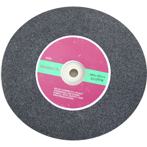 "GRINDING WHEEL AN 200X25MM GREY A 60 - 31.75MM BORE - ALUMINIUM OXIDE(FINE)"