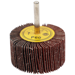 "FLAP WHEEL  60 X 30MM  60G FB - MOUNTED 6MM SHANK (60MM DIA X 30MM WIDE)"