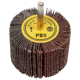 "FLAP WHEEL  60 X 40MM  80G FB - MOUNTED 6MM SHANK (60MM DIA X 40MM WIDE)"