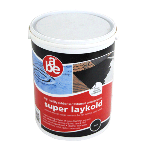 Laykold Bitumen WATERPROOF SUPER LAYKOLD BLACK 5L ABE - BLACK RUBBERISED BITUMEN ...