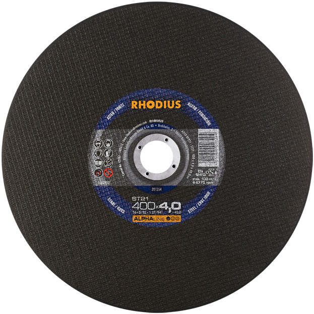"CUT OFF STEEL 400X4.0X40  RHOD (10) - RHODIUS ALPHALINE ST21"