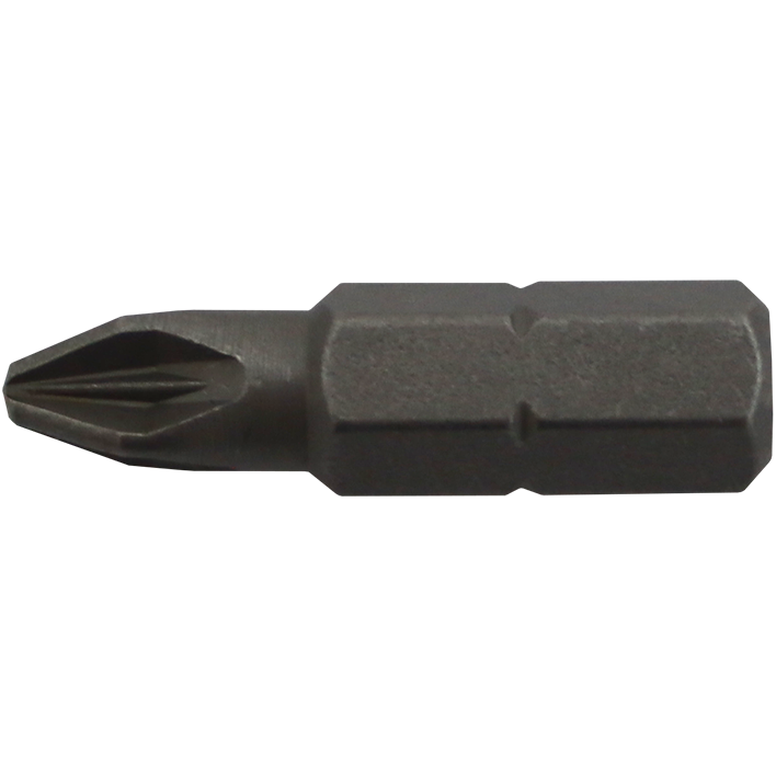 "BIT POZI NO.2 X 25MM BLACK FB - 1\/4\" HEX SHANK - UNIVERSAL (PZ2)"