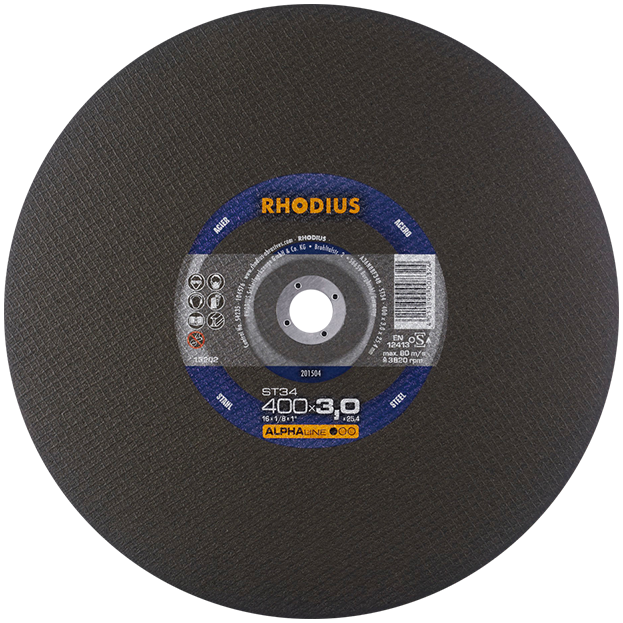 "CUT OFF STEEL 400X3.0X25  RHOD (10) - RHODIUS ALPHALINE ST34"