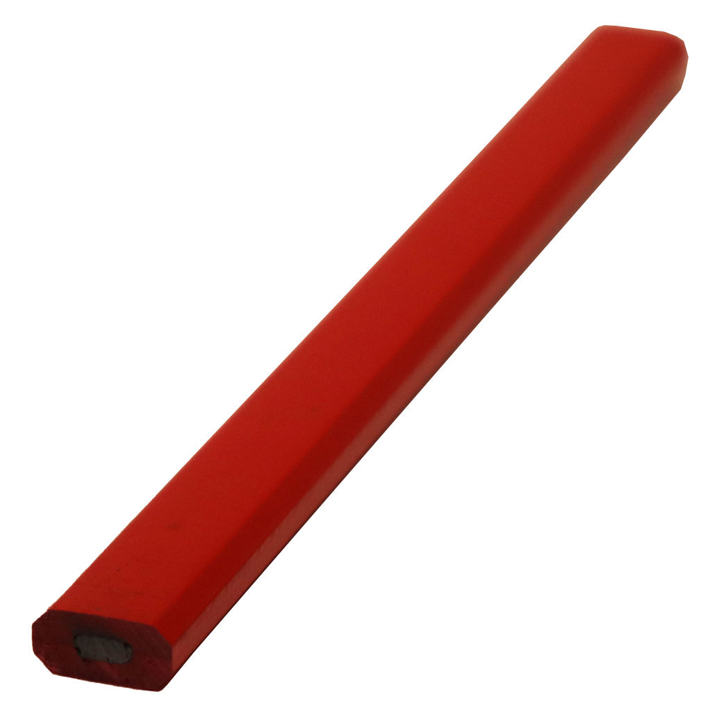 "CARPENTERS PENCIL MED RED  FB - 175MM LONG (MEDIUM LEAD)"
