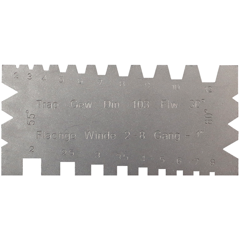 "GAUGE SCREW CUTTING 30\u00b0 TRAP SQ FB - 55\/60\/30 DEG (2-12MM)- SQUARE TRAPEZ"