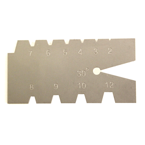 "GAUGE SCREW CUTTING 30\u00b0 TRAP  FB - 30 DEG (2-12MM)- TRAPEZ"