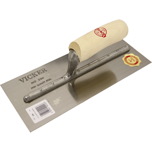 "TROWEL PLASTER 290MM WOOD HDL VIC - BANANA WOODEN HANDLE (FEATHERWEIGHT)"