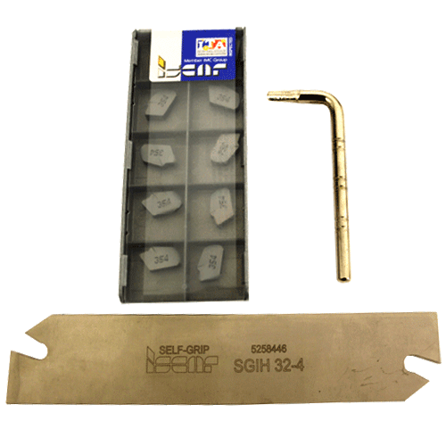 "PARTING KIT SELF-GRIP SGIH 32-4 IC354 - GROOVING\/PARTING TOOL + 10 INSERTS"
