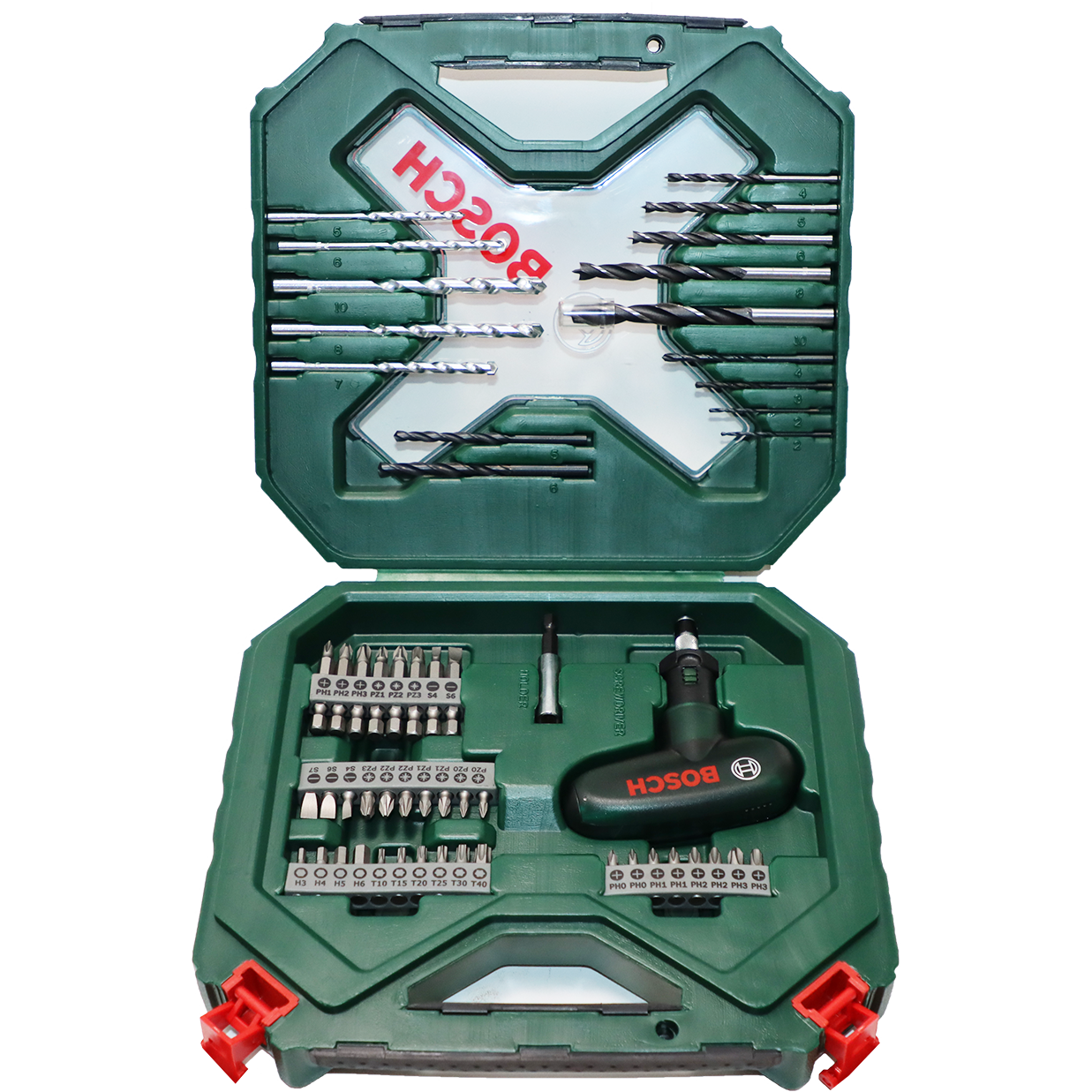 "BIT  SET 54PC ASSORTMENT BOSCH - 1\/4\" HEX SHANK - S\/DRIV & DRILL BITS"