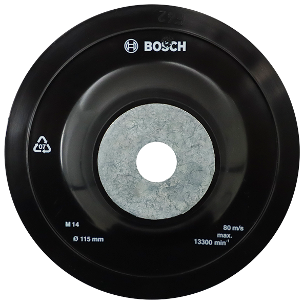 "BACKING PAD 115MM RUBBER BOSCH - THREAD M14 X 2.0"