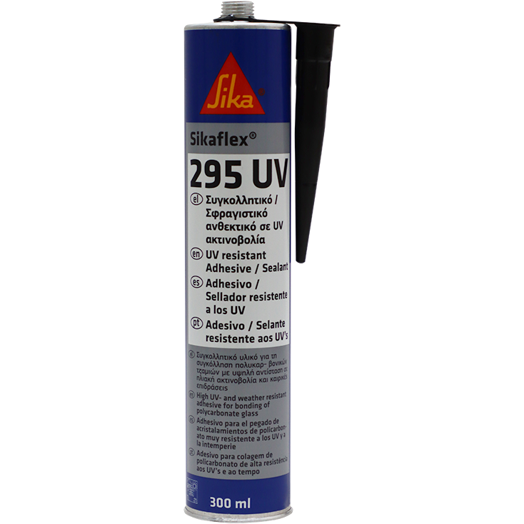 "SIKAFLEX SEALANT 295i BLACK UV 300ML - ACRYLIC\/POLYCARB -GLASS BONDING"
