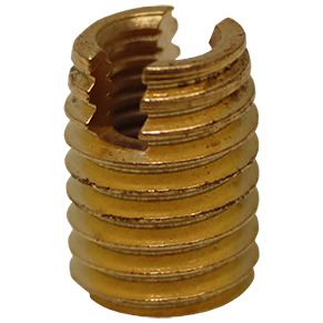 "THREADED INSERT  Y\/P  6.0 X 1.00 - SELF CUTTING INSERT (YELLOW PASSIVATED)"
