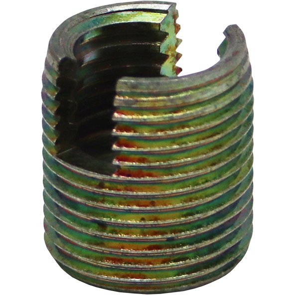 "THREADED INSERT UNC   5\/8\" - 11 TPI - DWS - SELF CUTTING INSERT (YELLOW PASSIVATED)"