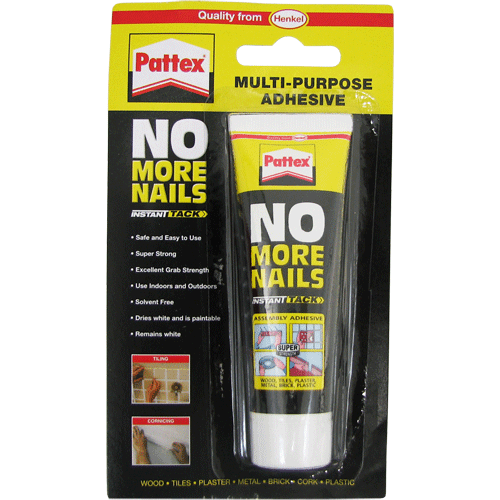 "NO MORE NAILS  50G TUBE PATTEX - NOT WATER RESISTANT"