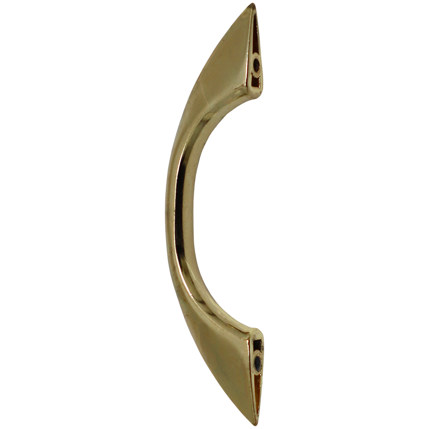 "HANDLE CUPBOARD BRASS BOW TYPE 100MM - DWS - WHALEBONE SHAPE"