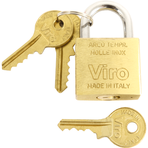 "PADLOCK BRASS MASTER 50MM VIRO - PRICE EA \/ SOLD PER PACK OF 6"