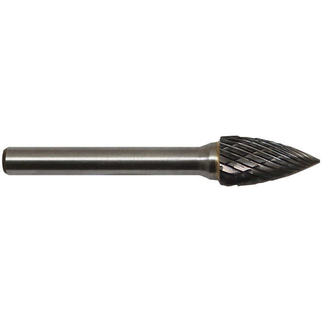 "BURR TCT G POINT TREE 10MM RHODIUS - 10 X 20MM (SPG-Z6) - 6MM SHANK"