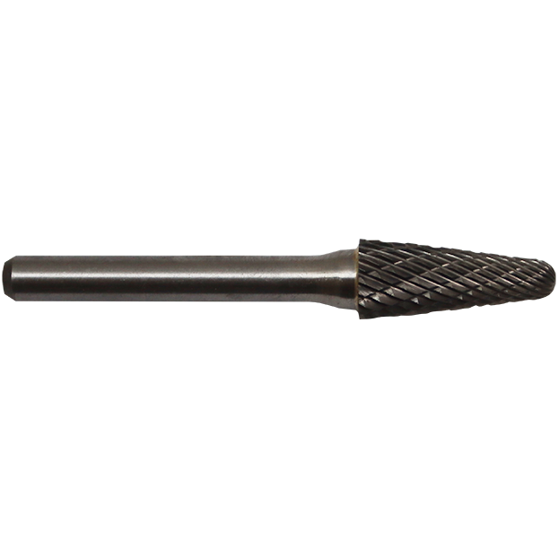 "BURR TCT L TAPER B\/N 12MM RHODIUS - 12 X 32MM (KEL-Z6) - 6MM SHANK"