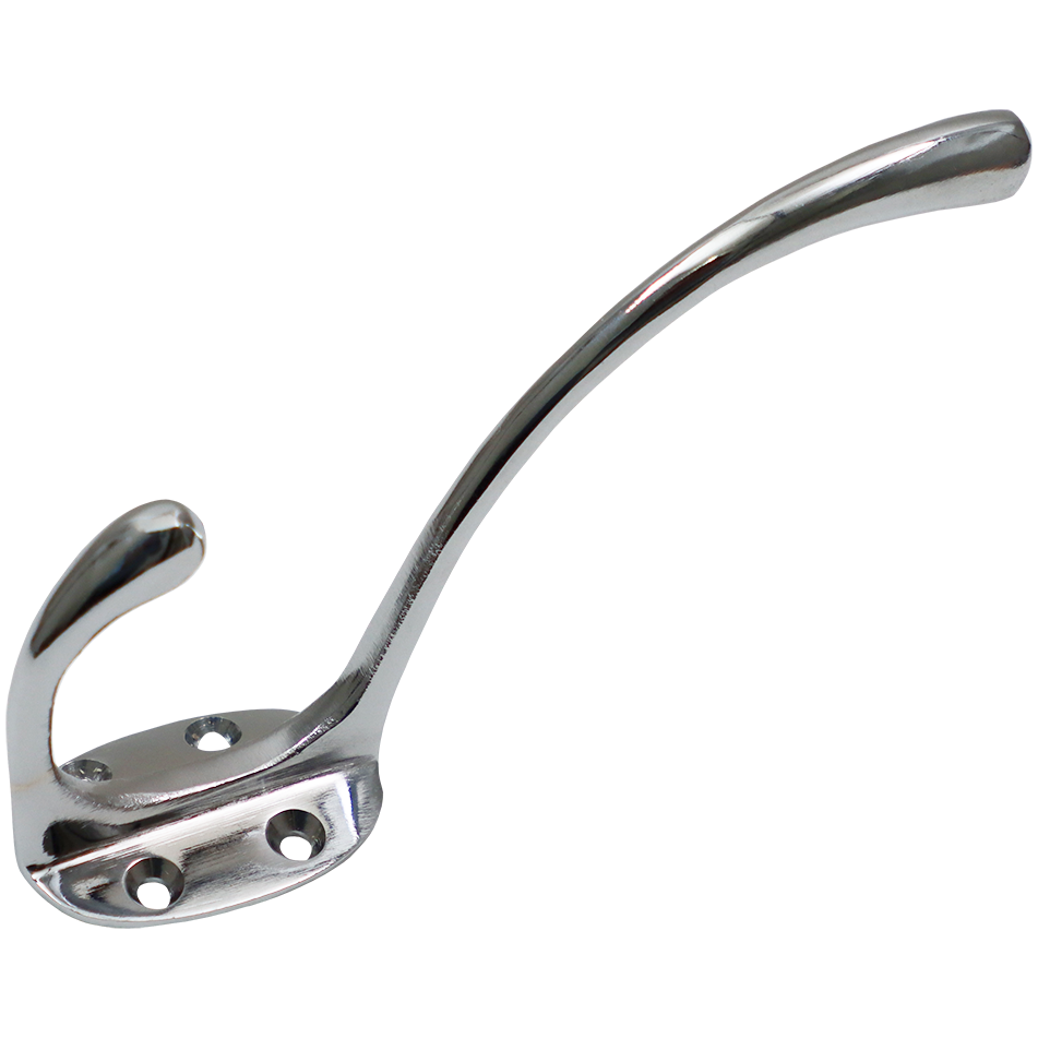 HOOK HAT & COAT 152MM C/P - HAT & COAT HOOKS CHROME PLATED