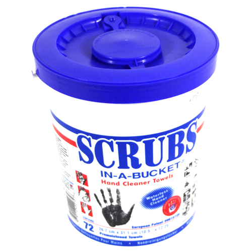 "HAND CLEANER TOWEL SCRUBS ROCOL - 72 SHEETS PER BUCKET"
