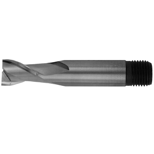"END MILL HSS 2FL Co8     5.0MM SOM - 2 FLUTE - THREADED SHANK"