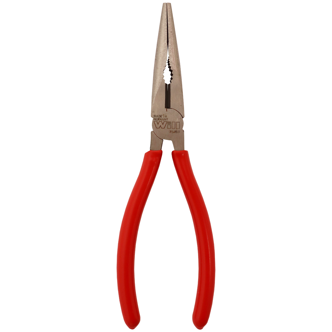 "PLIER LONG NOSE 160MM STD   WILL - RED HANDLE"