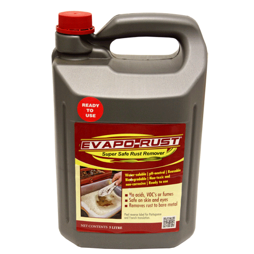 "RUST REMOVER   5L  EVAPO-RUST - ENVIROMENTALLY SAFE"
