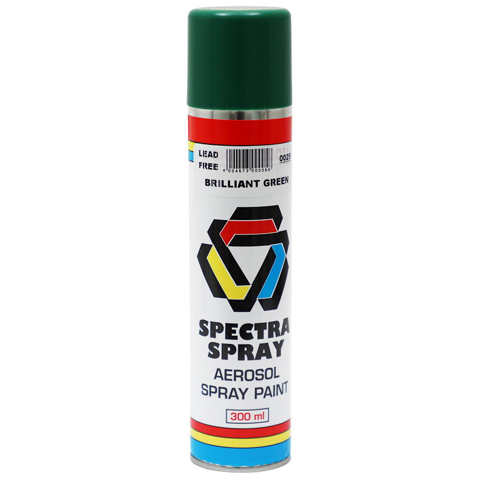 SPRAY PAINT GREEN BRILLIANT 300ML SPEC - LEAD FREE