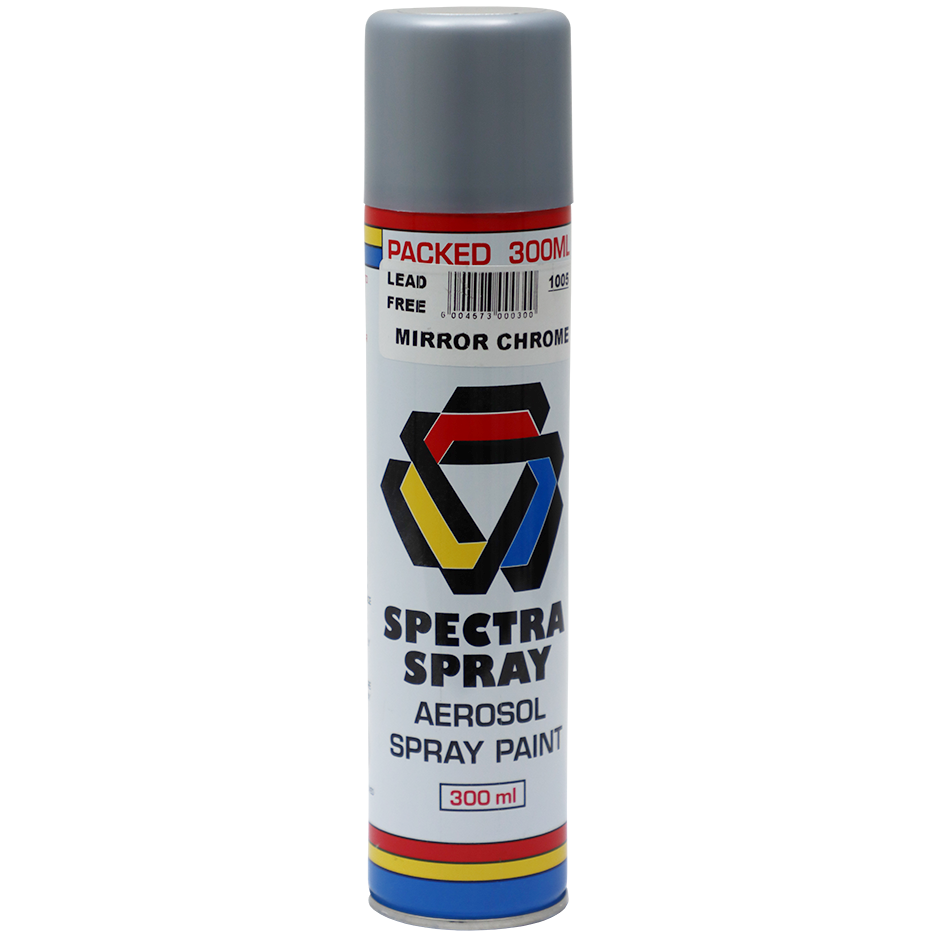 SPRAY PAINT CHROME MIRROR 300ML SPEC - LEAD FREE - MIRROR CHROME