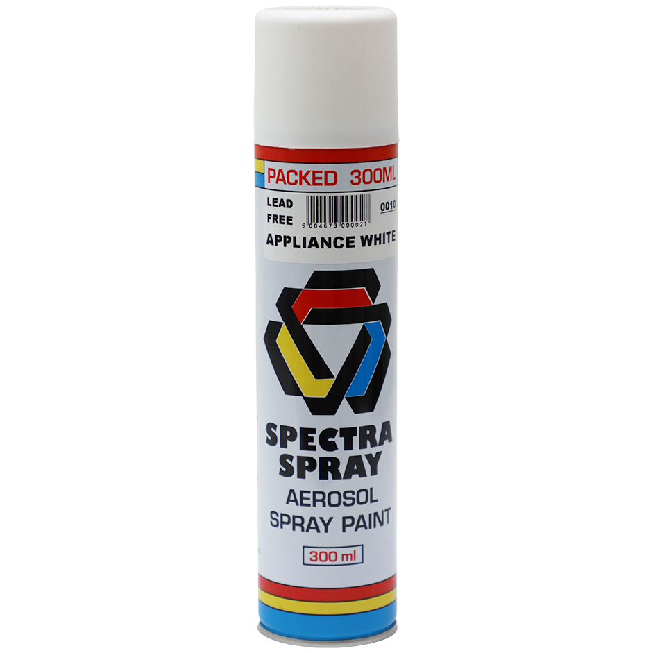 "SPRAY PAINT WHITE APPLIANCE 300ML SPEC - LEAD FREE"