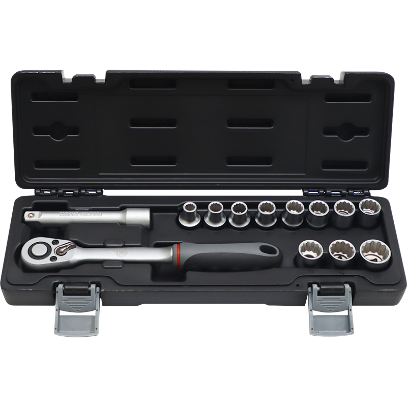 "SOCKET SET   1\/2\"D 13 PCS  FB - BI-HEX (12PT) 8-22MMM"