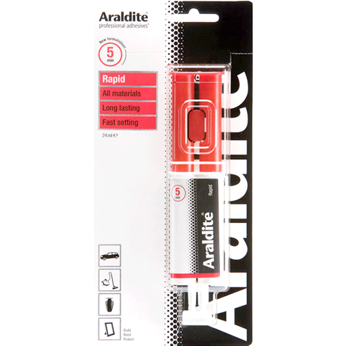 "EPOXY ADH MILKY FAST 24ML ARALDITE - DWS - RAPID SET - ALL MATERIALS (SYRINGE)"
