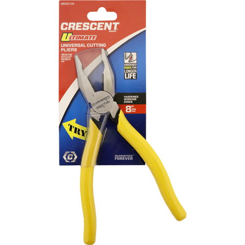 "PLIER COMBINATION 200MM H\/D  CRES - DWS - HEAVY DUTY - YELLOW HANDLE"